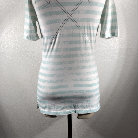 Johnny Was 4 Love & Liberty Mermaid Swarovski Crystals Tee Sz S NWT - Picture 5 of 8